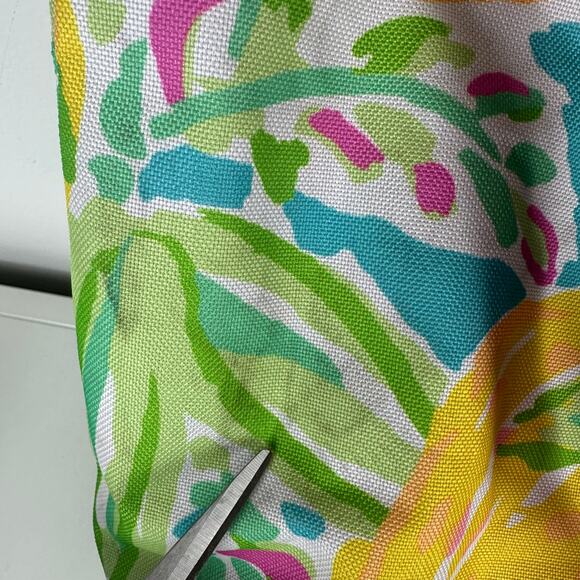 Lilly Pulitzer x Estee Lauder Womens Lemon Multicolor Tote Cosmetic Bag Set - Picture 7 of 10